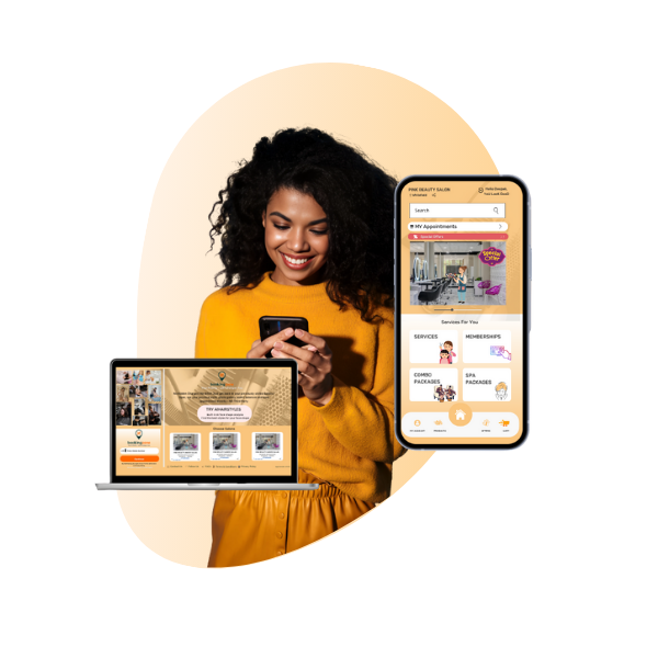 BookingZone Mobile App and Booking Weblink By Salonify Best Salon Software in India